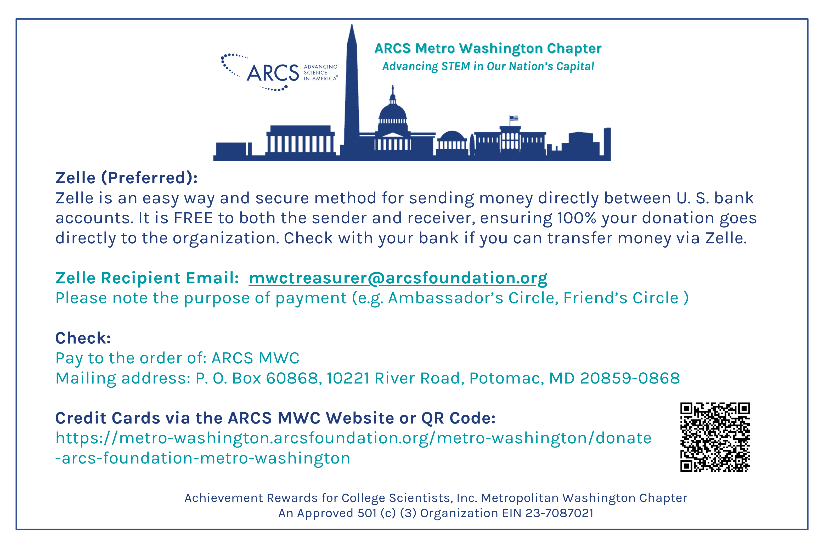 donation card front
